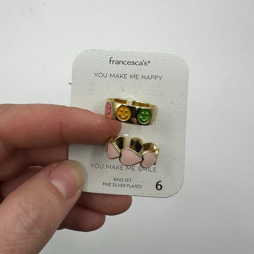 Francesca's NWT Gold Bestie Ring Set Size 6